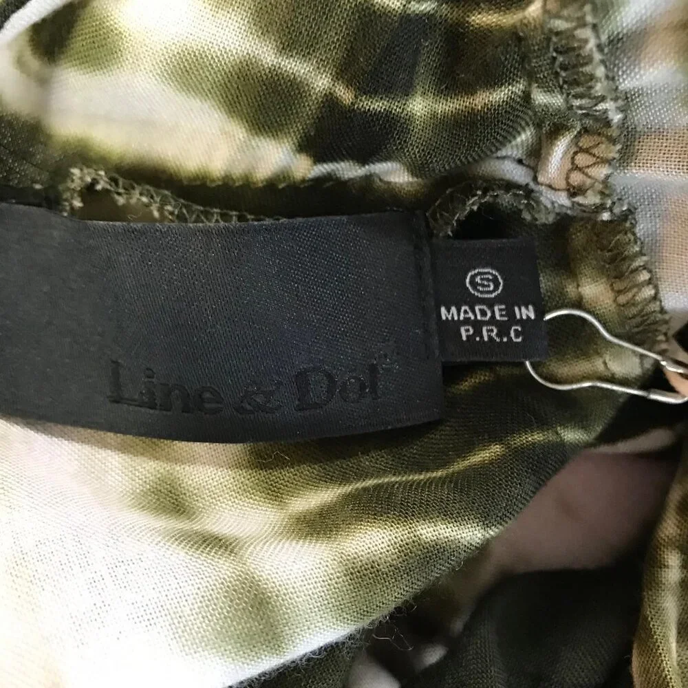 NWT Line & Dot / Anthropologie Womens Tie Dye Twisted Long Sleeve Crop Top Sz S - Picture 5 of 9